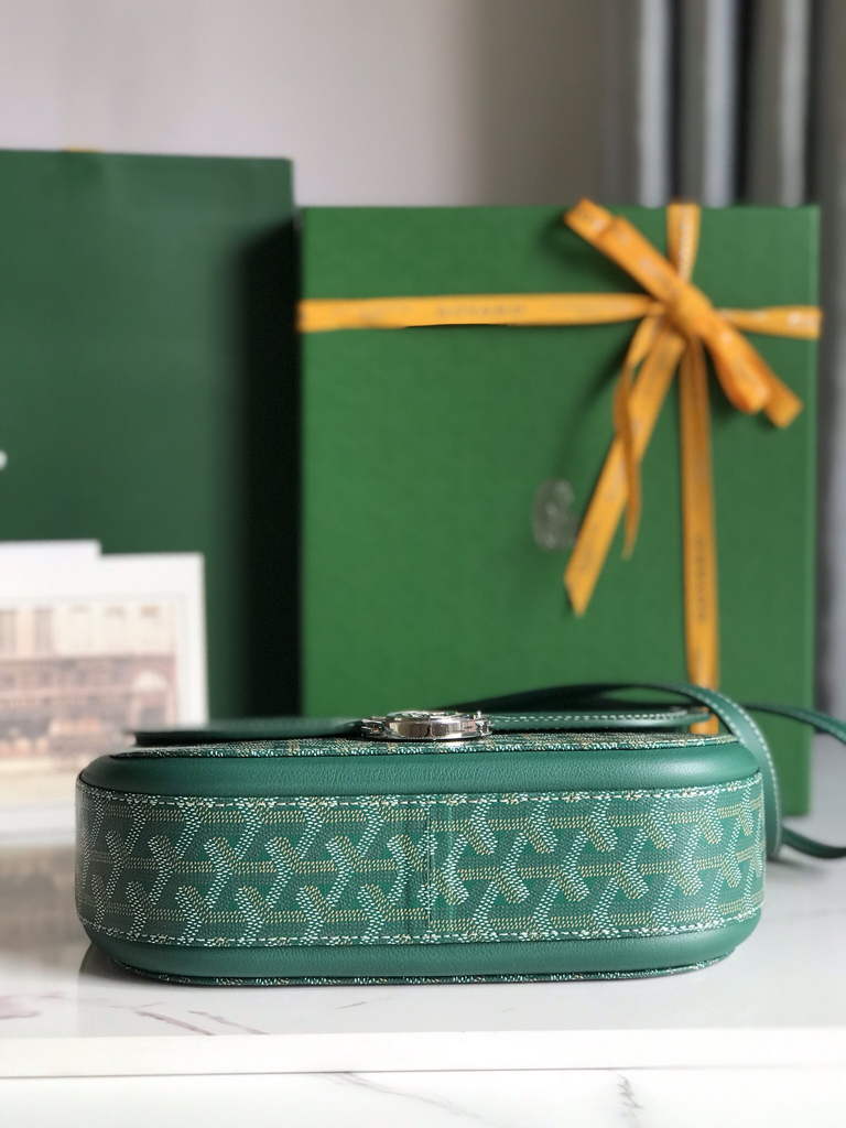 Goyard 233 Strap Bag, GY020213 Goyardine Canvas Green