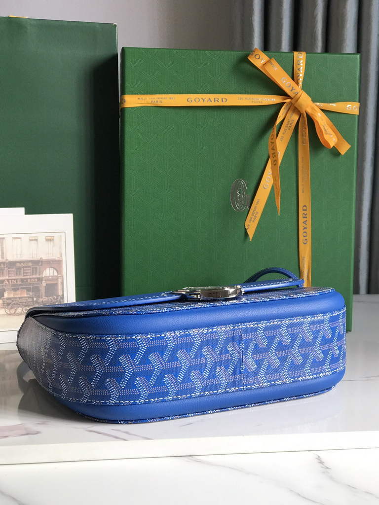 Goyard 233 Strap Bag, GY020213 Goyardine Canvas Blue