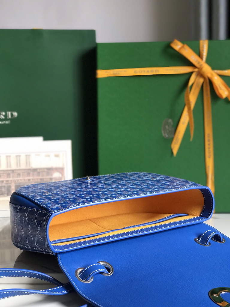 Goyard 233 Strap Bag, GY020213 Goyardine Canvas Blue