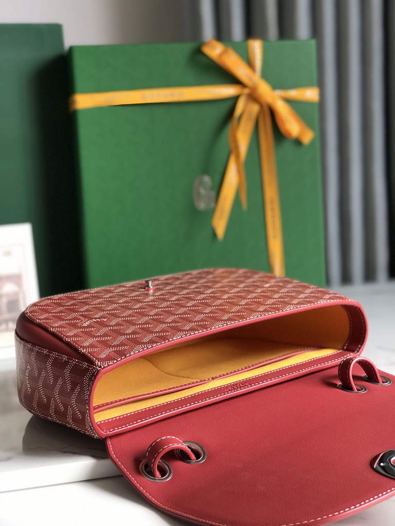 Goyard 233 Strap Bag, GY020213 Goyardine Canvas Red