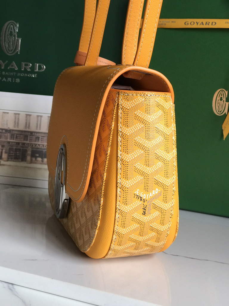 Goyard 233 Strap Bag, GY020213 Goyardine Canvas Yellow