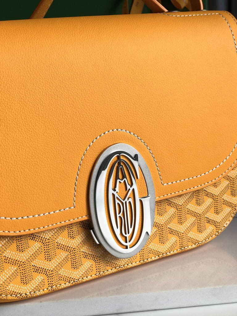 Goyard 233 Strap Bag, GY020213 Goyardine Canvas Yellow
