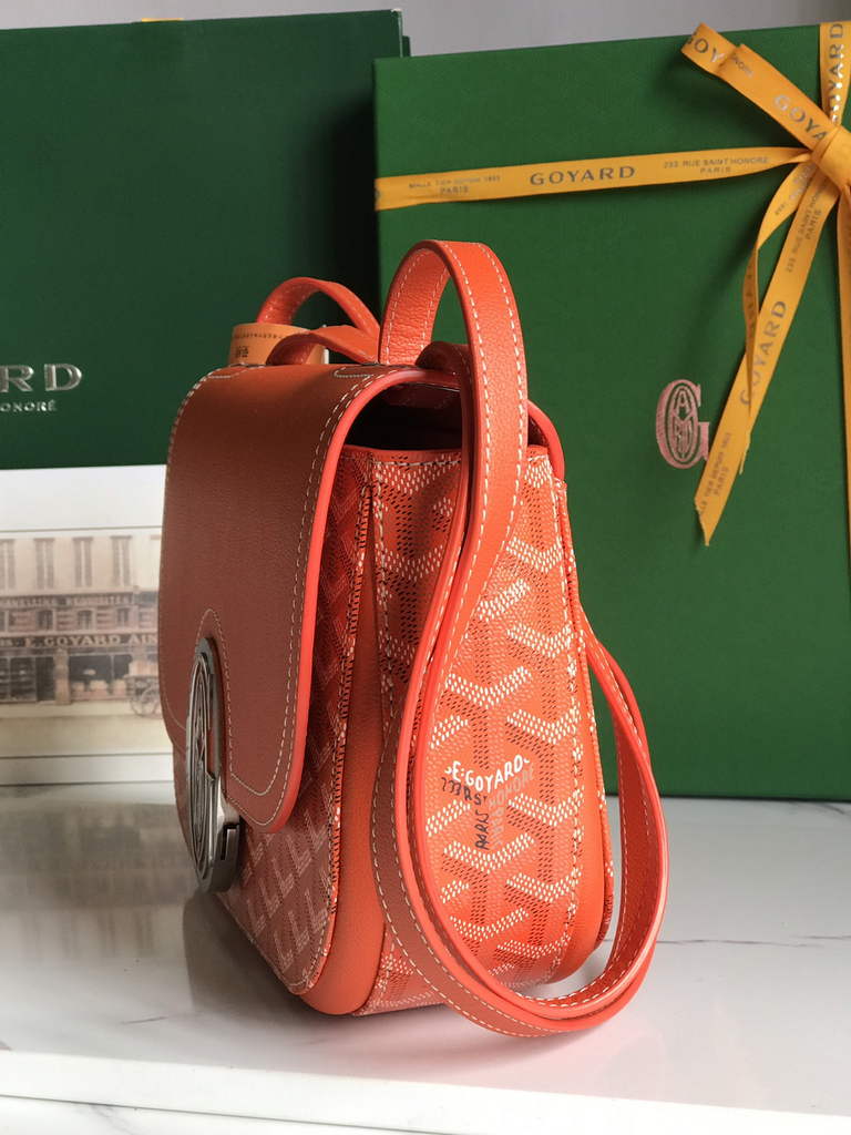 Goyard 233 Strap Bag, GY020213 Goyardine Canvas Orange