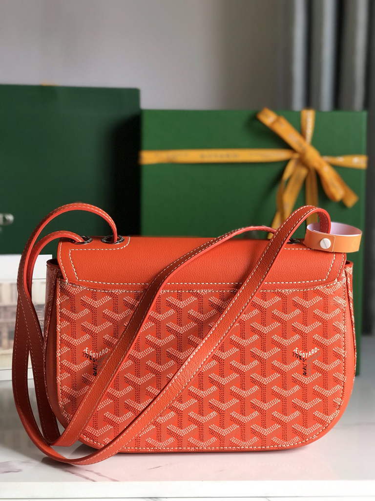 Goyard 233 Strap Bag, GY020213 Goyardine Canvas Orange