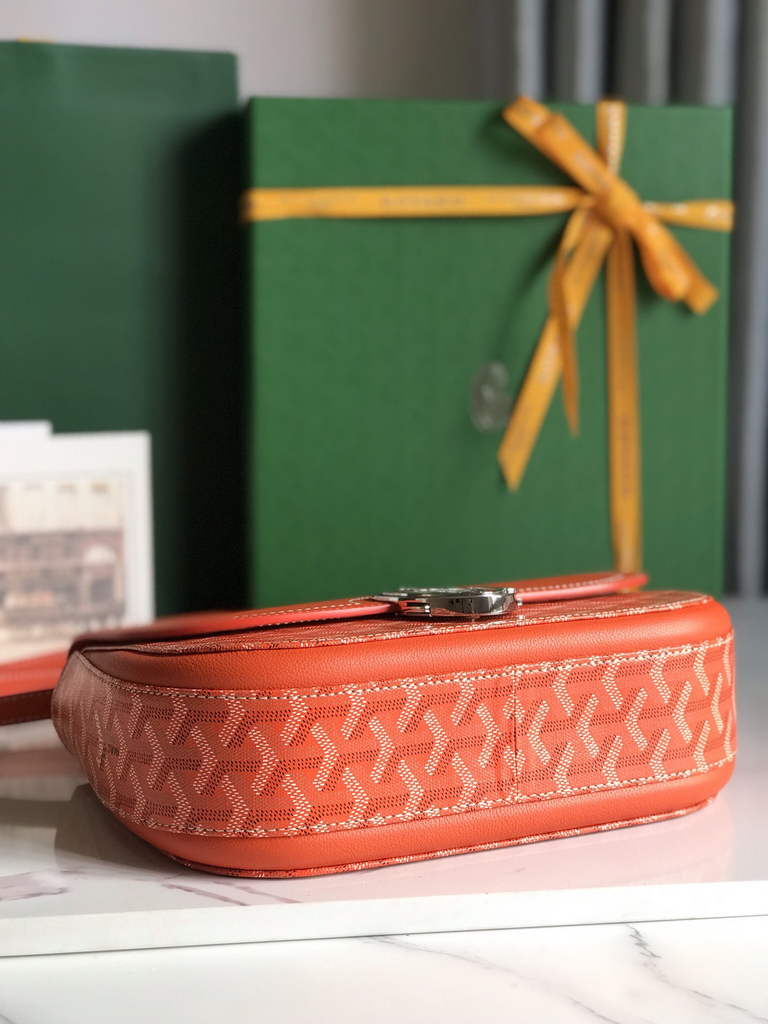 Goyard 233 Strap Bag, GY020213 Goyardine Canvas Orange