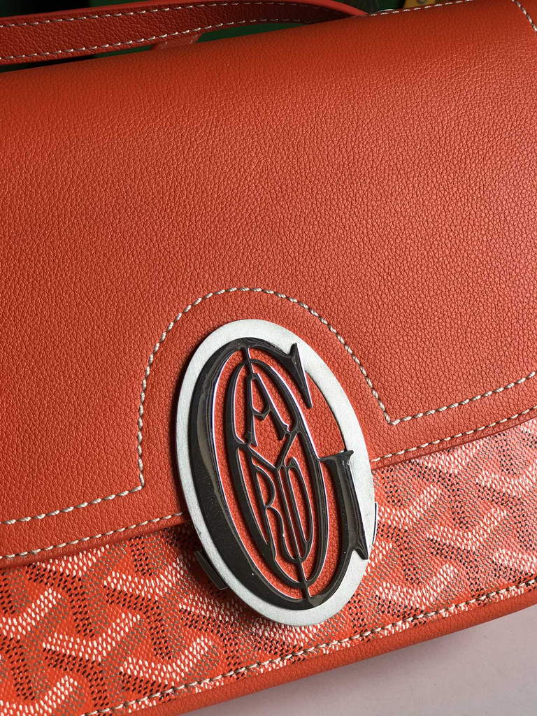 Goyard 233 Strap Bag, GY020213 Goyardine Canvas Orange