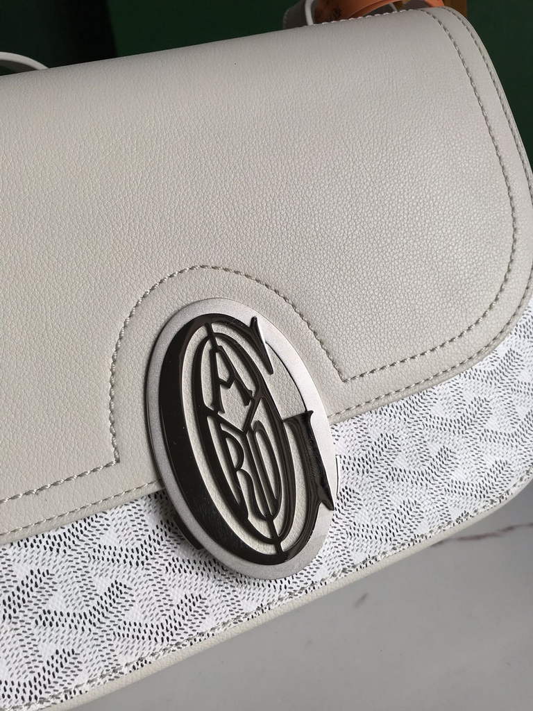 Goyard 233 Strap Bag, GY020213 Goyardine Canvas White