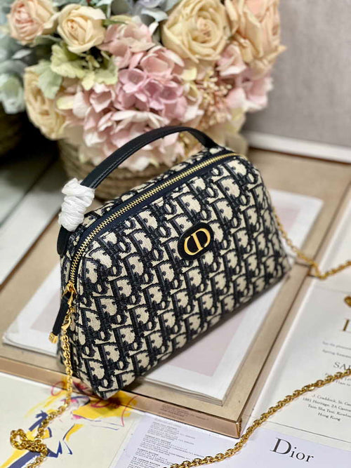 30 Montaigne D-Cosy Mini Bag S2169 Blue Dior Oblique Jacquard - Default Title - View 2