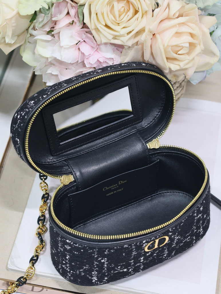 Dior 30 Montaigne Mini Vanity Case S2332 Black Dior Oblique Jacquard - Default Title - View 5
