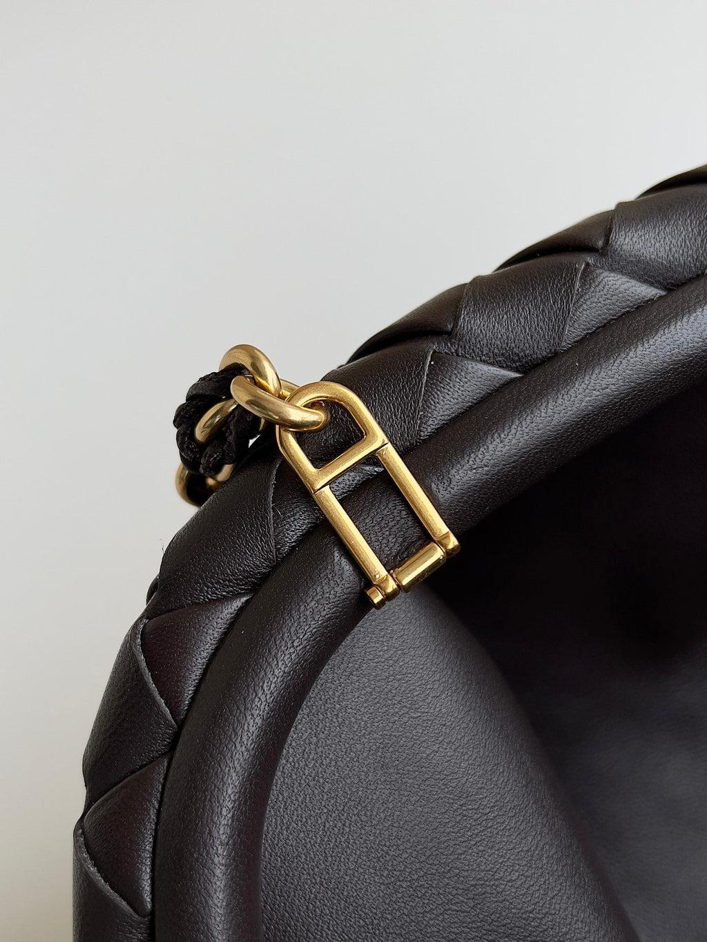 Bottega Veneta Teen Lauren 1980 With Chain 785807 Lambskin Coffee