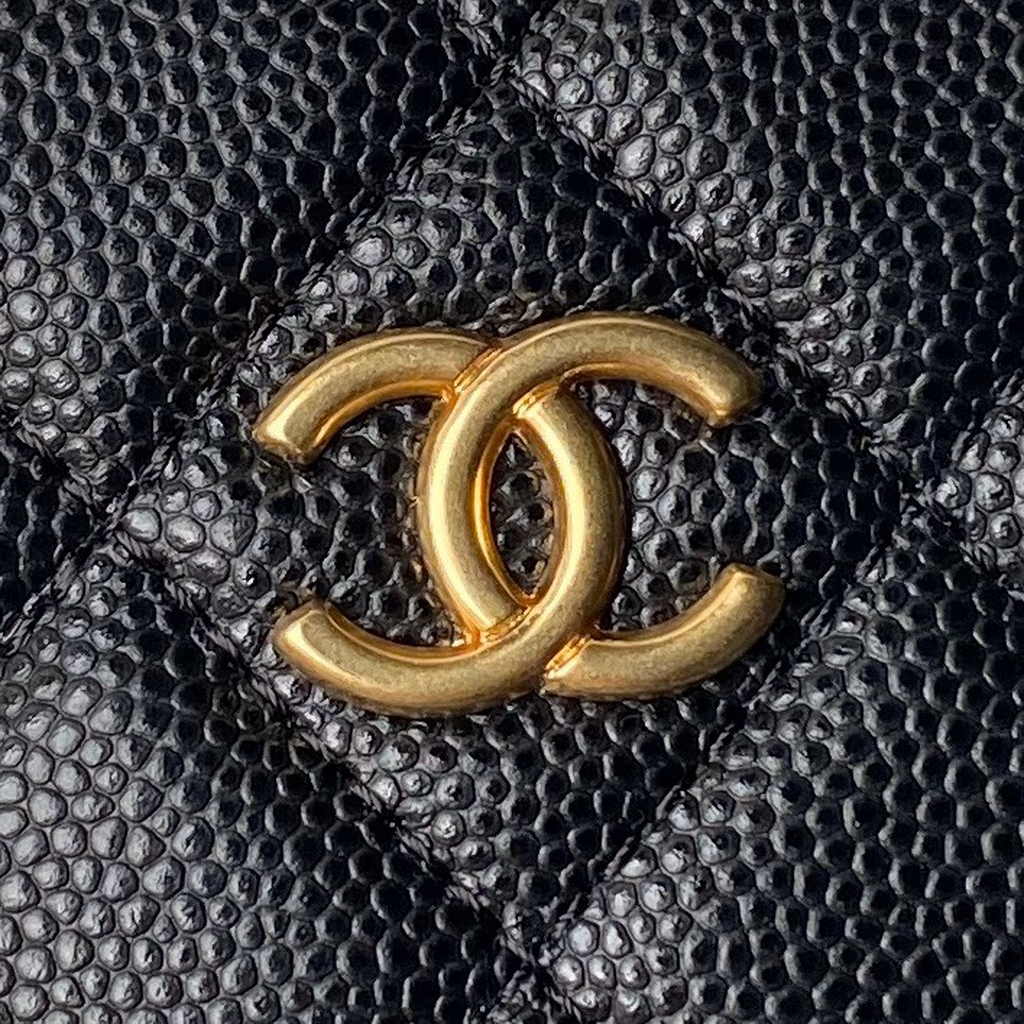 Chanel pouch grained shiny calfskin & gold-tone metal, AP3943 black - Default Title - View 5
