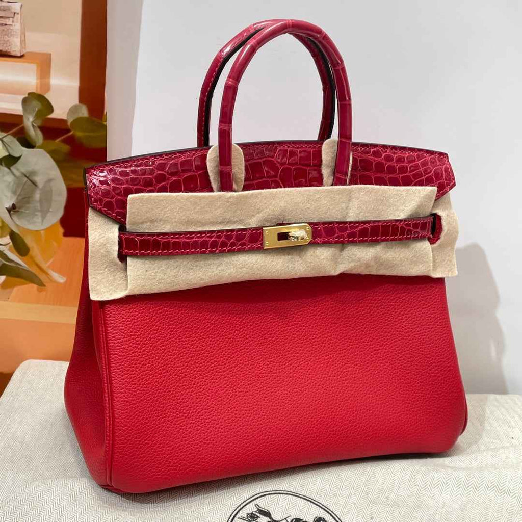 Hermès Birkin Bag Red Crocodile Togo Gold Hardware H8631 - W25×H20×D13cm - View 2