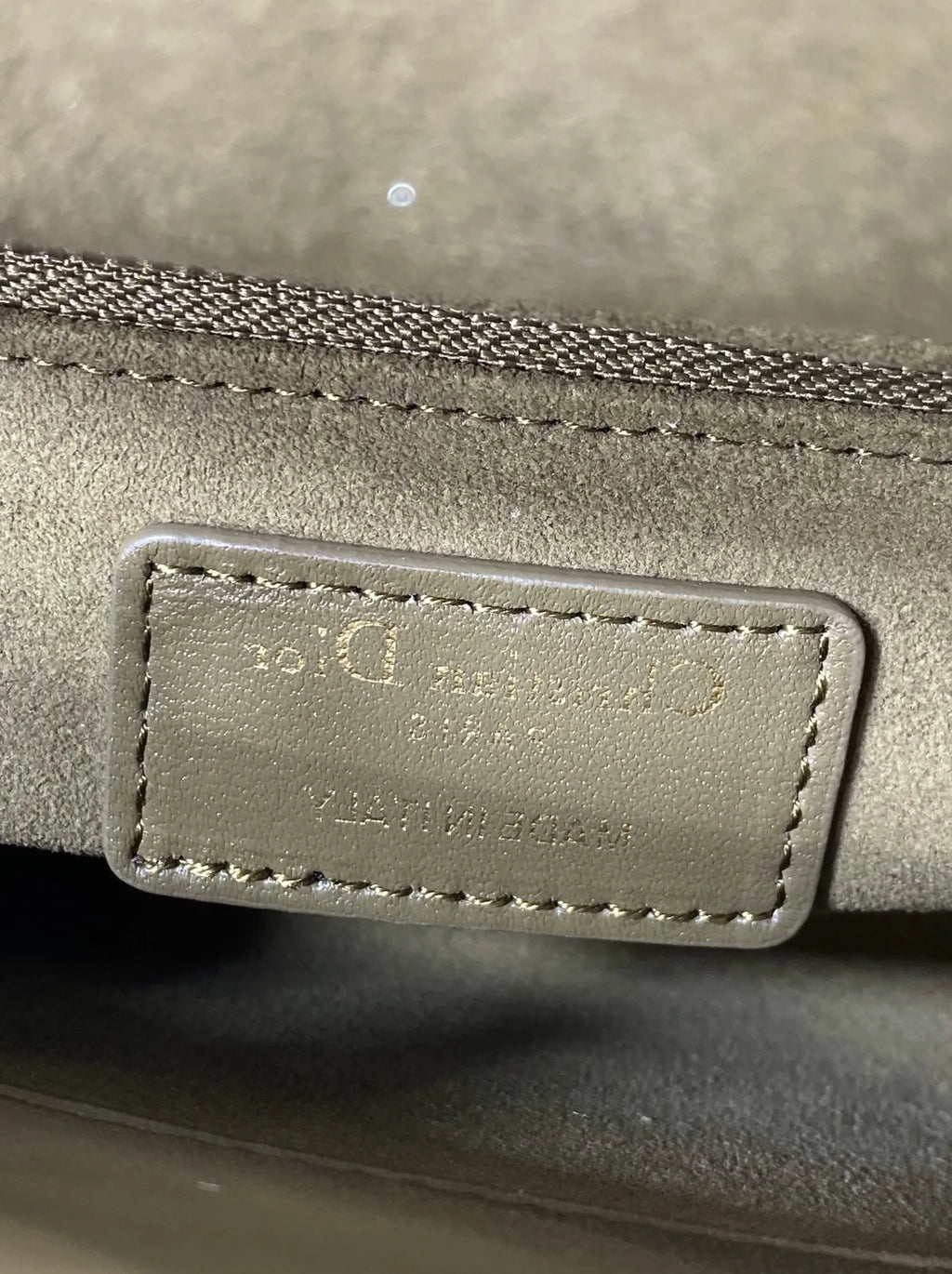 Mini Lady Dior Bag with Chain, M0505 Dark Green Cannage Lambskin