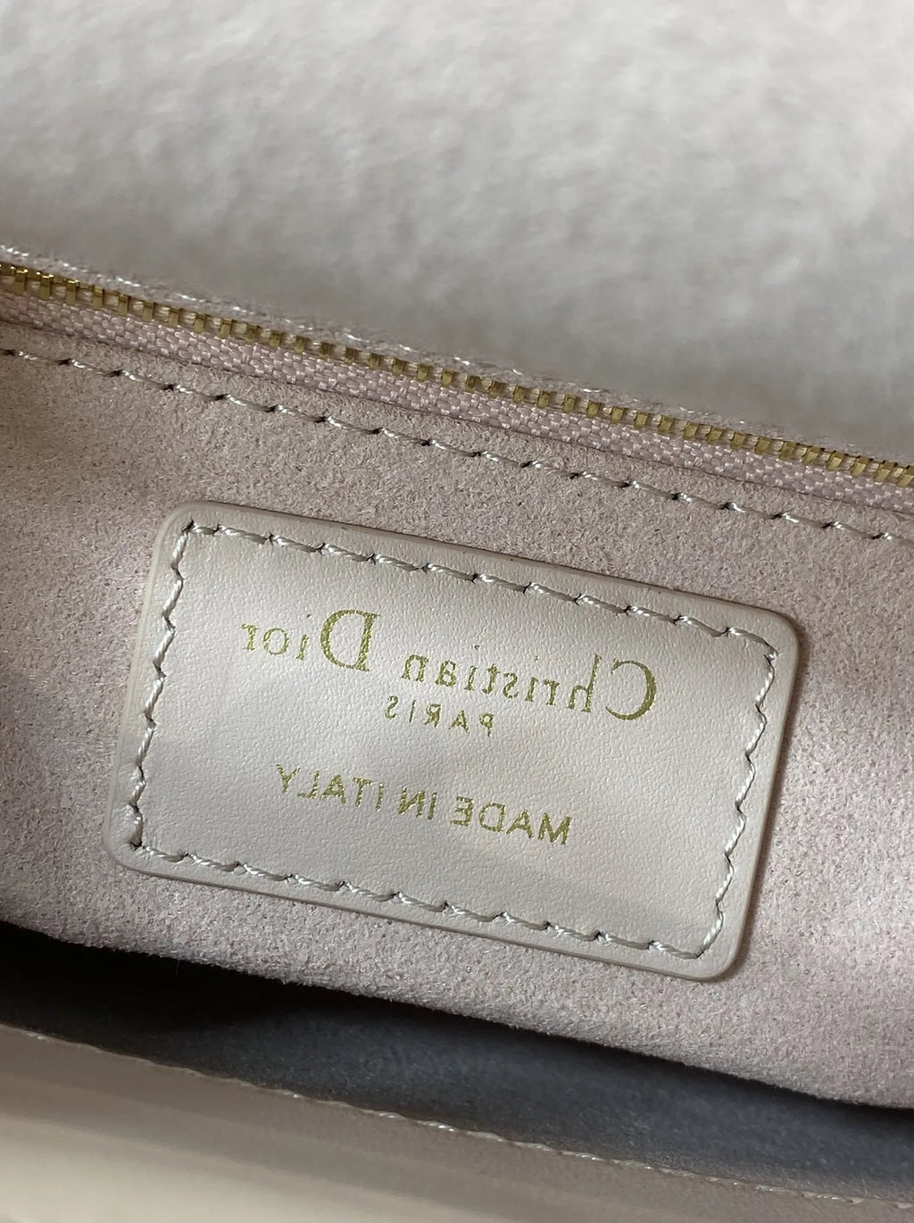 Mini Lady Dior Bag with Chain, M0505 Beige Cannage Lambskin