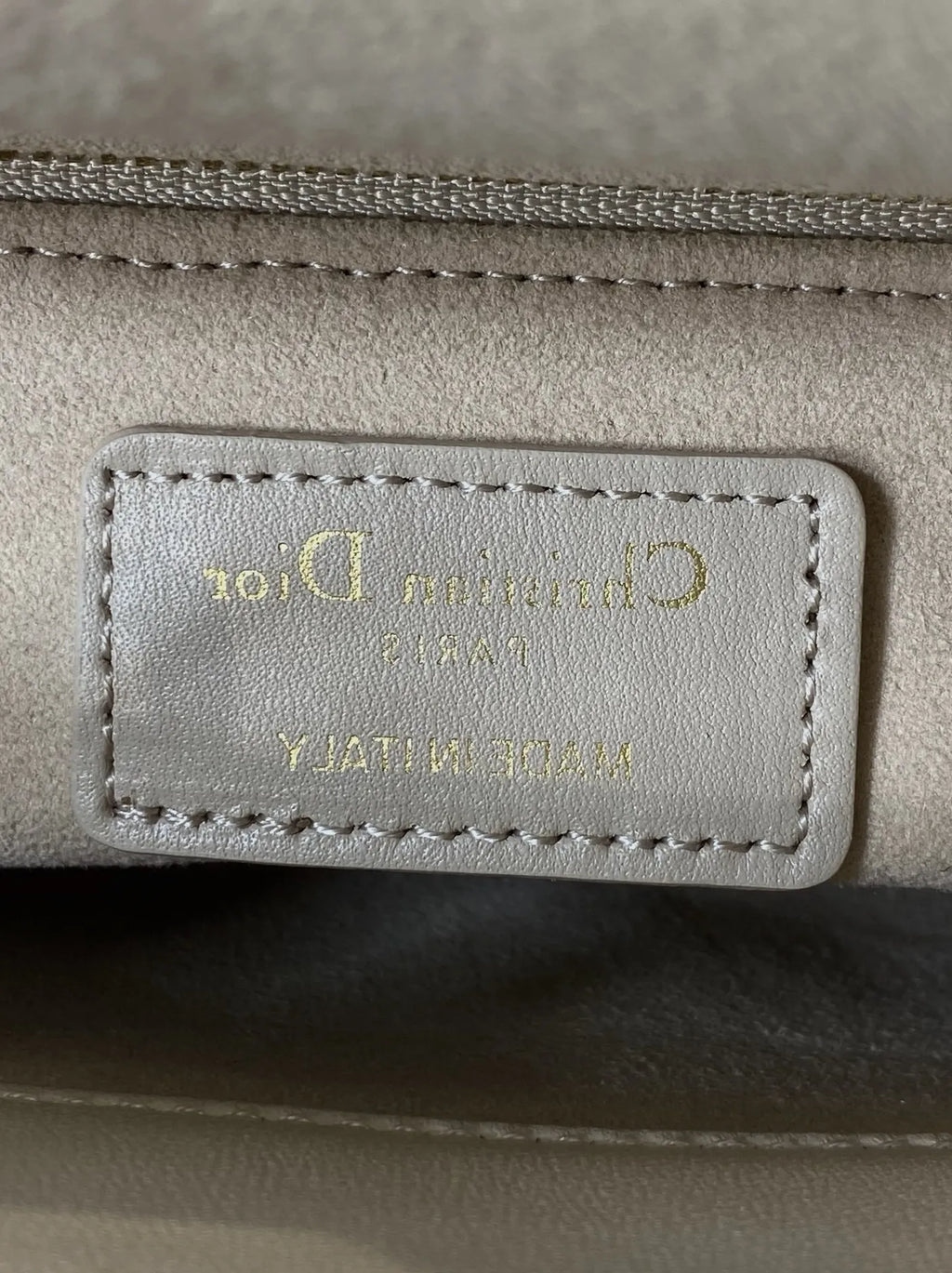 Qixi Mini Lady Dior Bag with Chain, M0505 Apricot and Wine Red Cannage Lambskin