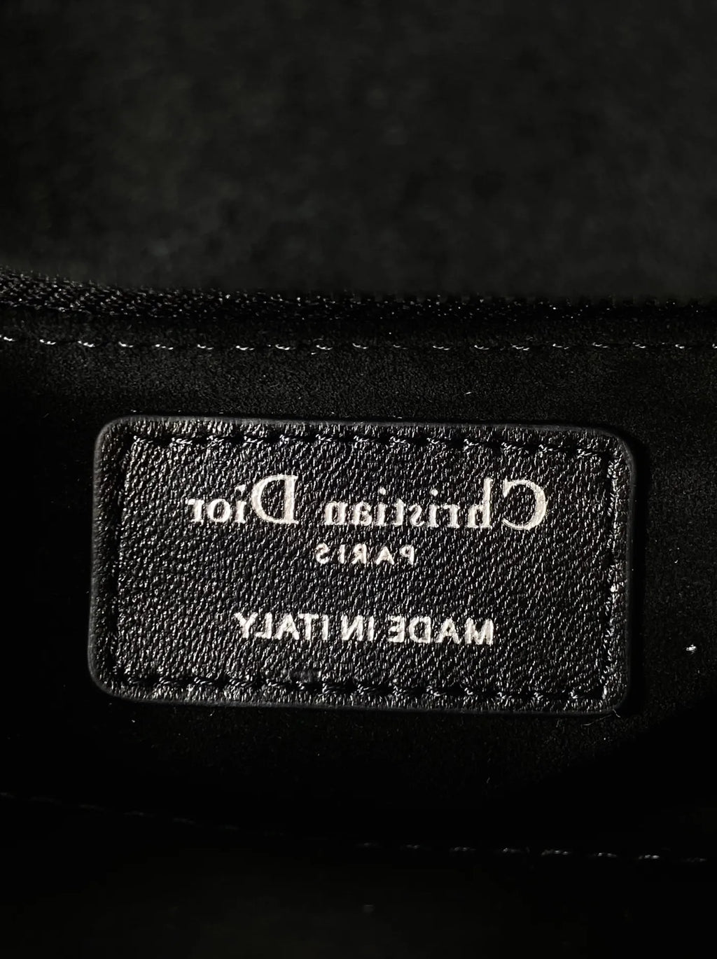 Qixi Mini Lady Dior Bag with Chain, M0505 Cannage Lambskin Black