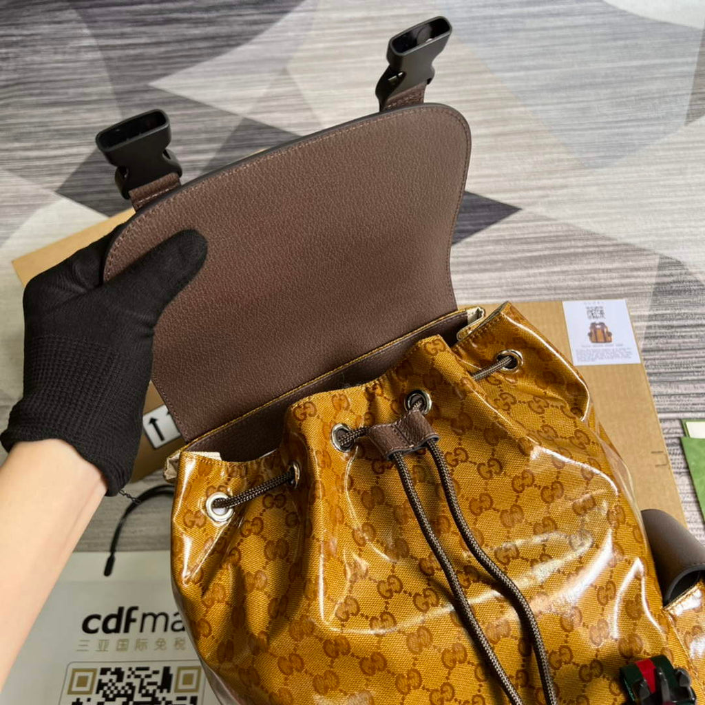 adidas x Gucci backpack ‎495563 Beige and brown