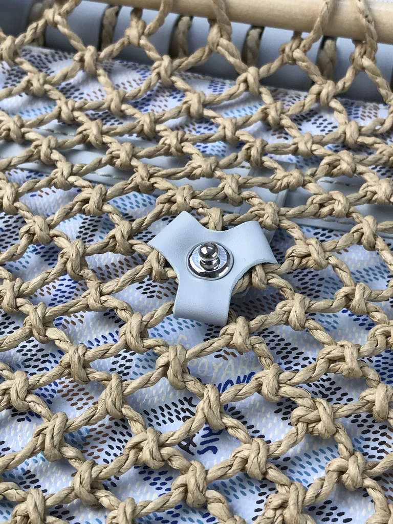 Goyard Aligre Bag, GY120182 Raffia White Leather