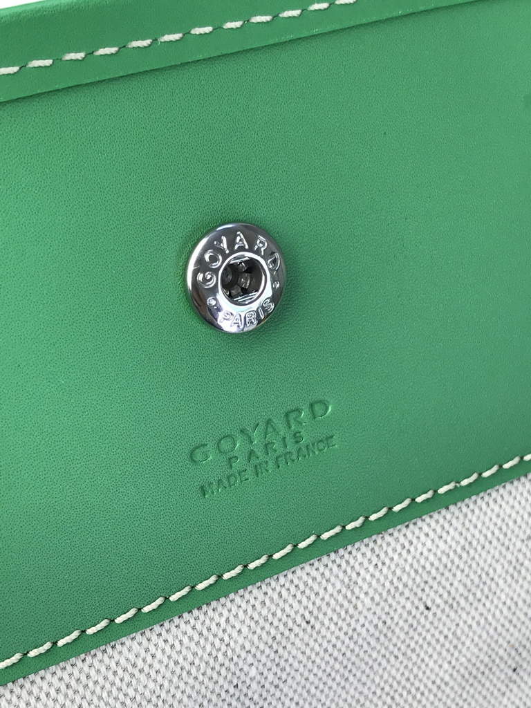 Goyard Aligre Bag, GY120182 Raffia Green Leather