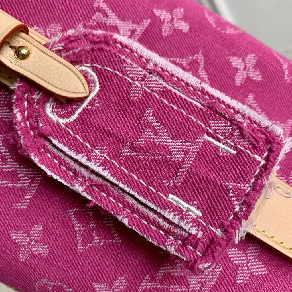 Louis Vuitton All In BB Bag, M27626 Fuchsia Denim