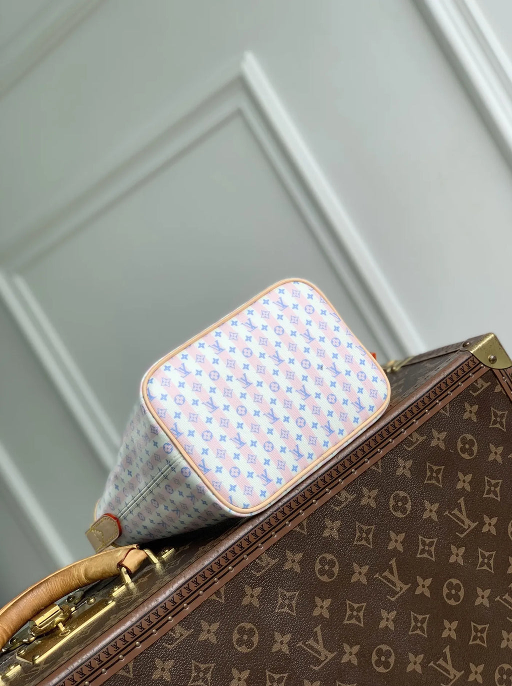 Louis Vuitton All In BB Bag, M29115 Blue Coated canvas