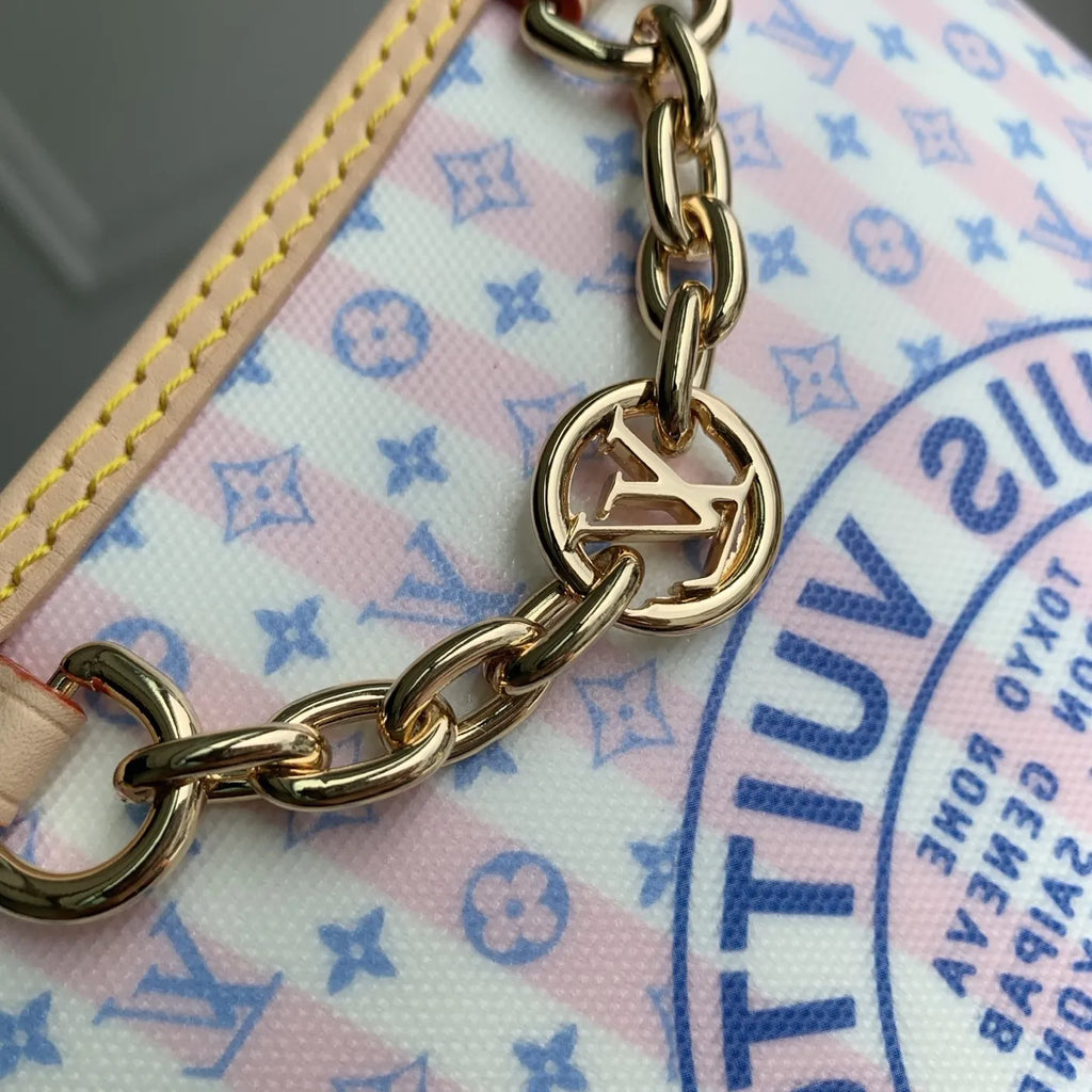 Louis Vuitton All In BB Bag, M29115 Blue Coated canvas
