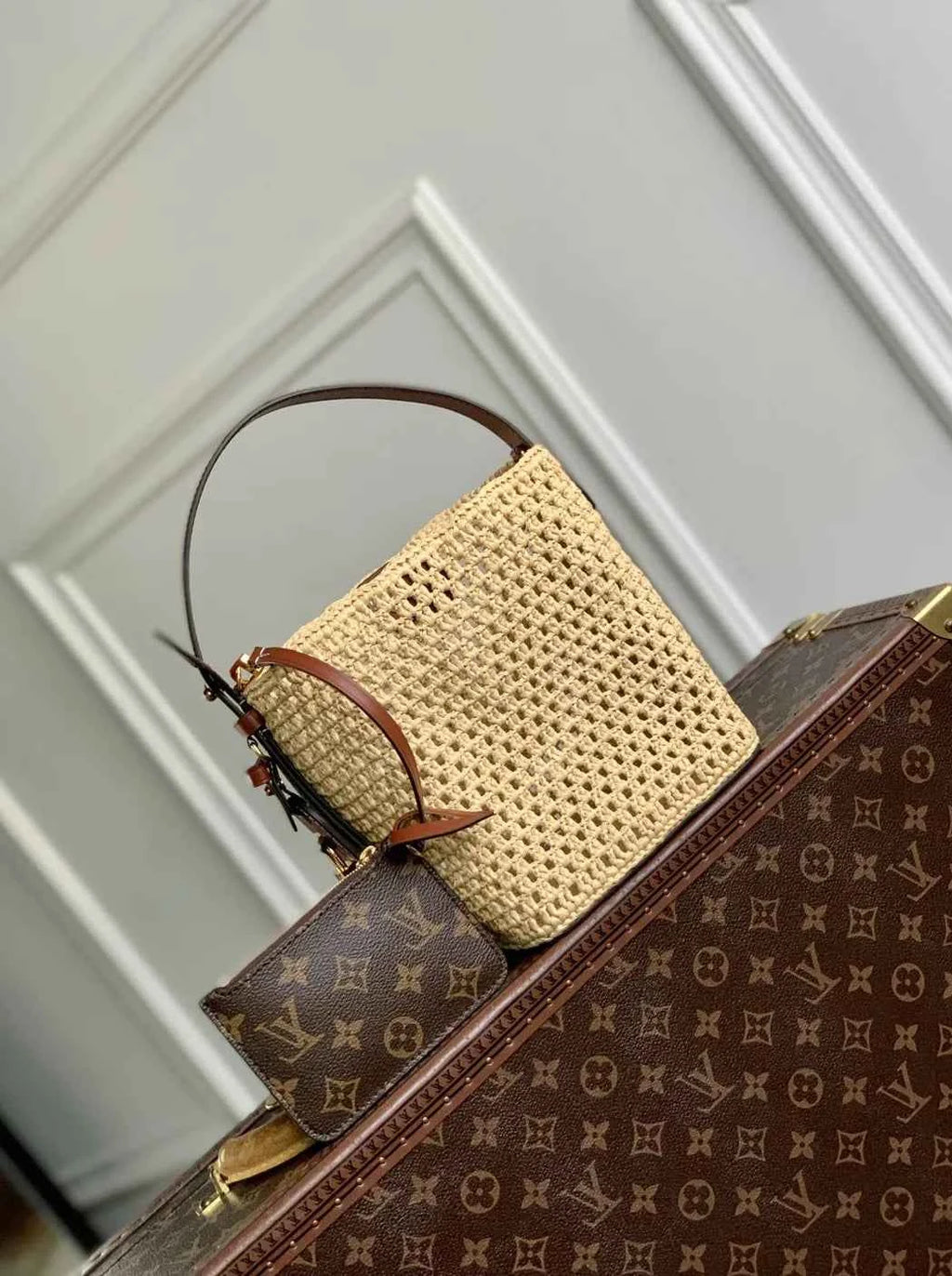 Louis Vuitton Low Key All In BB, M14217 Brown Raffia