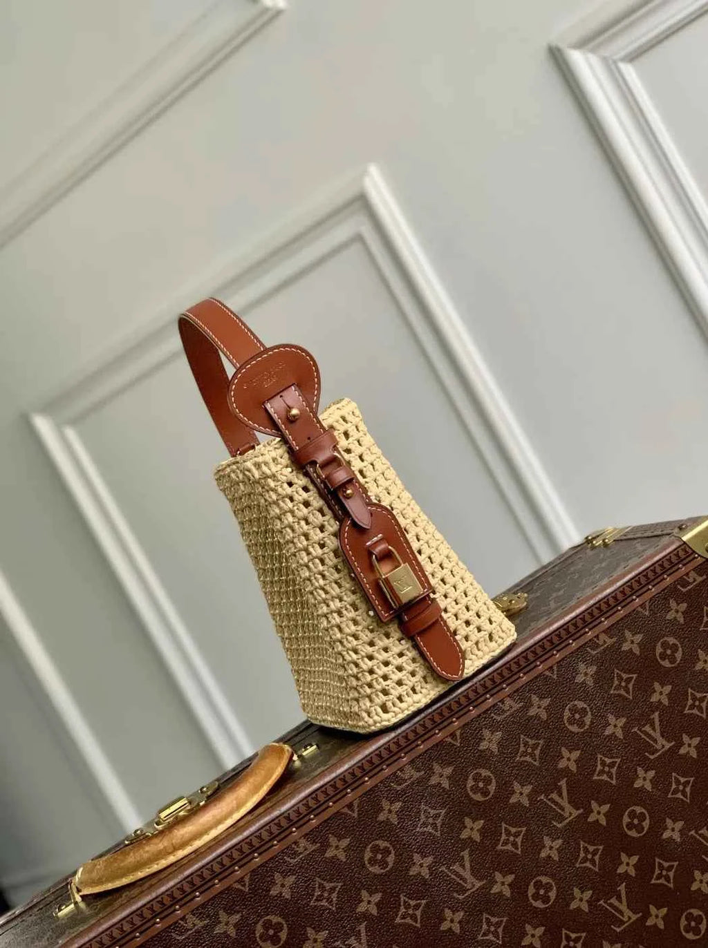 Louis Vuitton Low Key All In BB, M14217 Brown Raffia