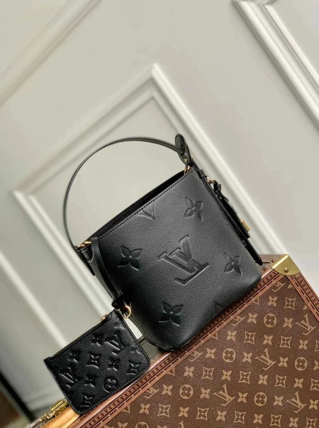 Louis Vuitton All In BB, M13480 Black grained cowhide leather