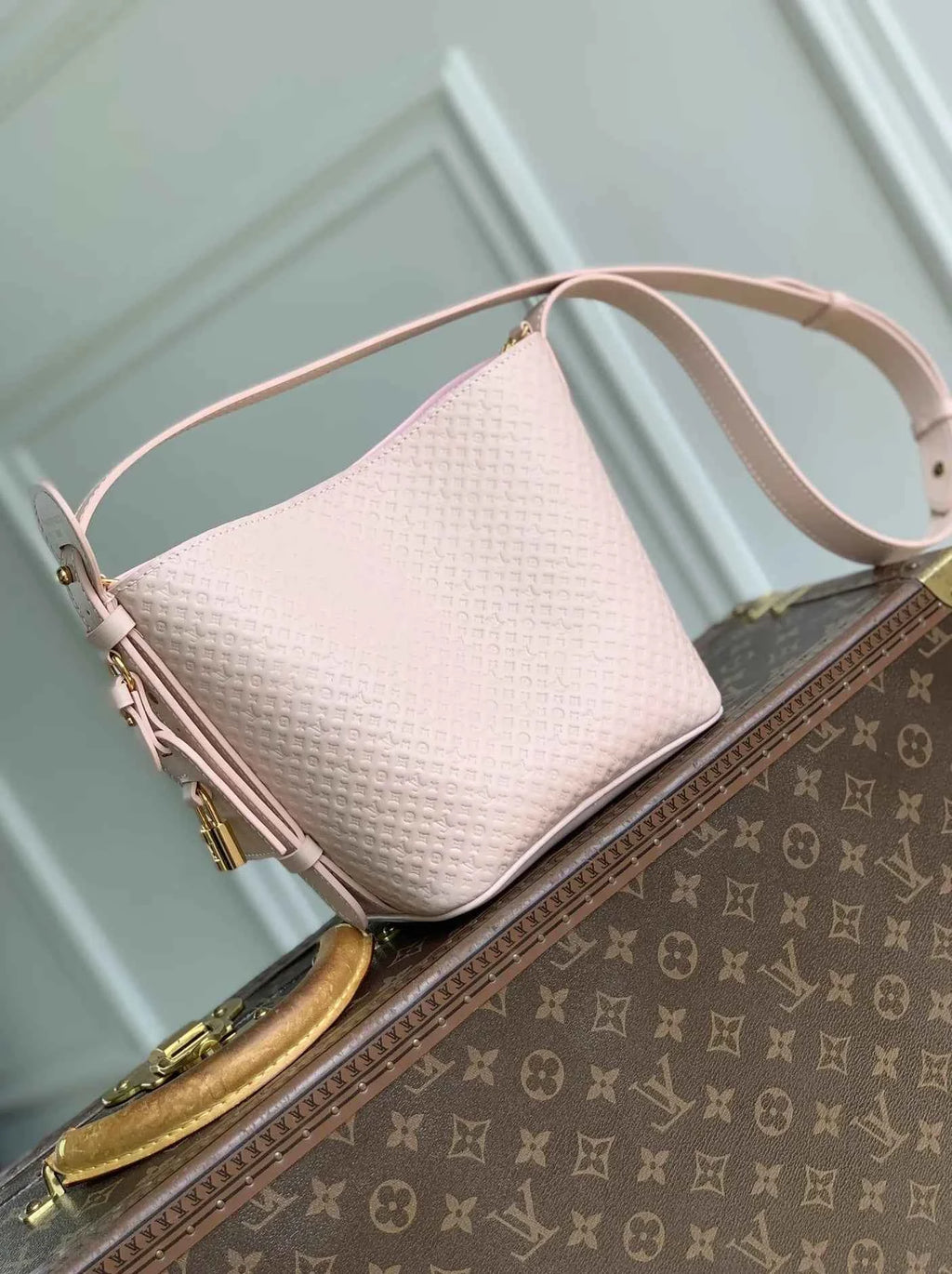 Louis Vuitton All In BB Bag, M28886 Light Bliss Calfskin leather