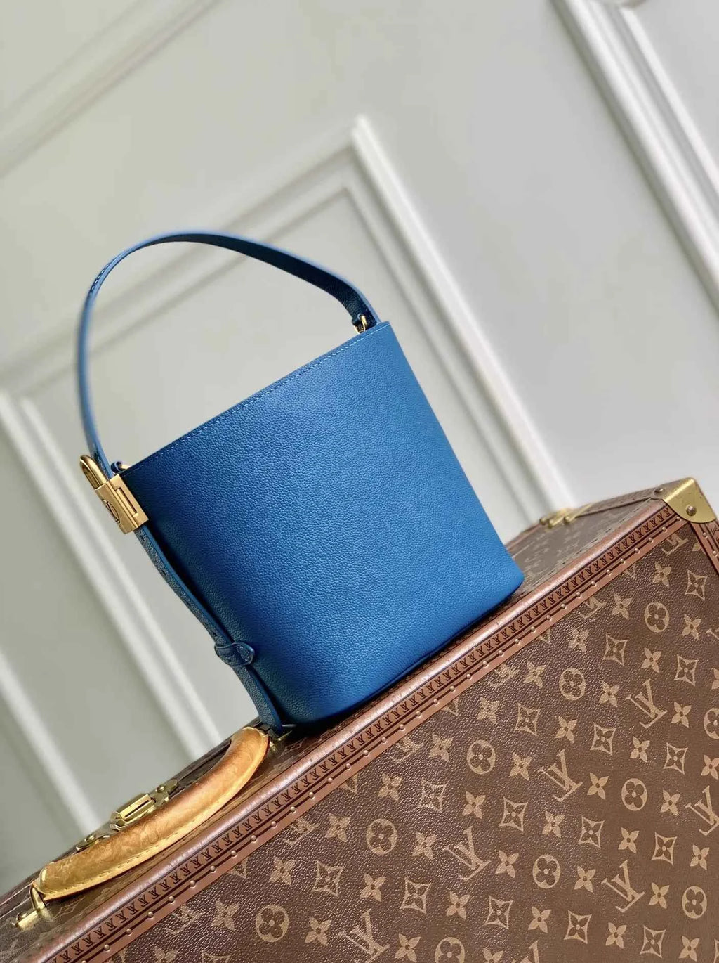 Louis Vuitton Low Key All In BB, M27370 Prussian Blue Calf leather