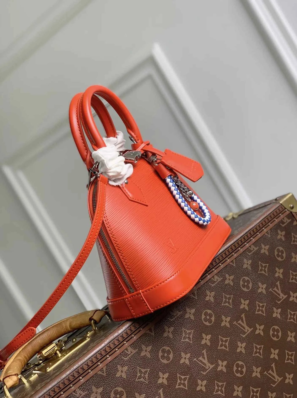 Louis Vuitton Alma BB Bag, M28903 Orange California Cowhide leather