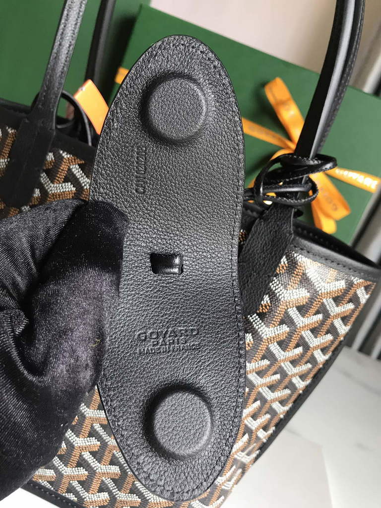 Goyard Anjou Mini Tote Bag, GY020660 Leather Black