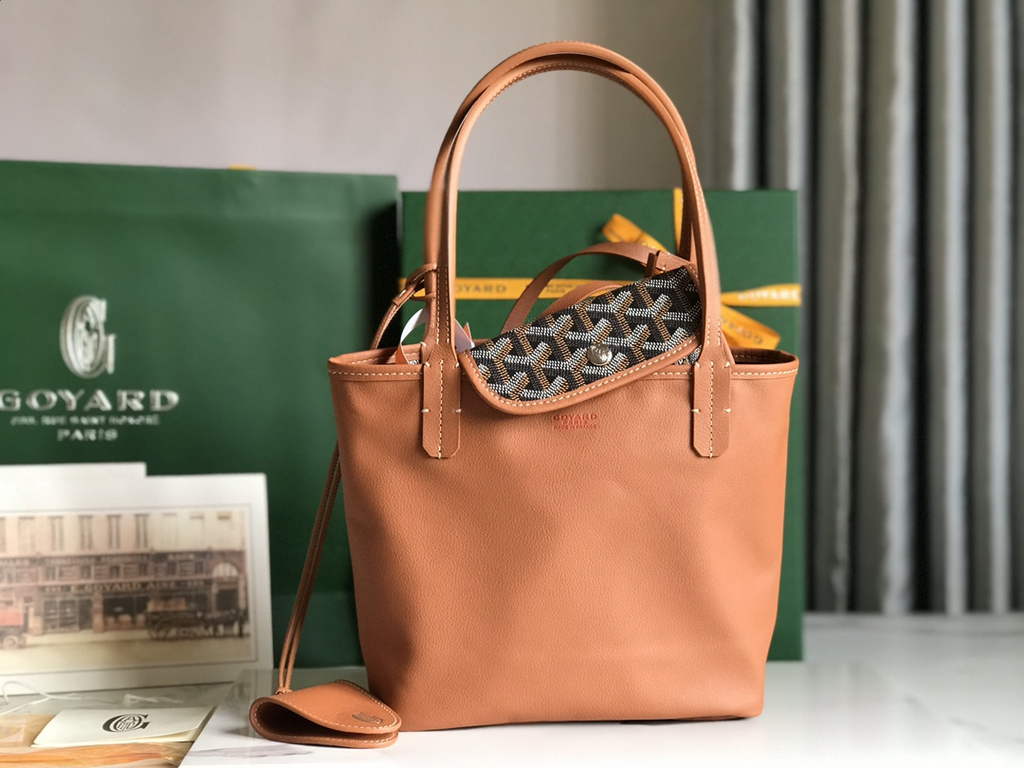 Goyard Anjou Mini Tote Bag, GY020660 Brown