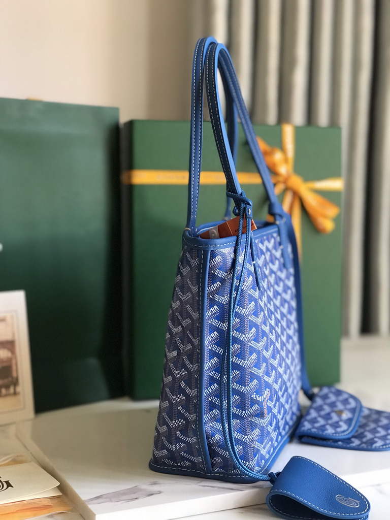 Goyard Anjou Mini Tote Bag, GY020660 Blue