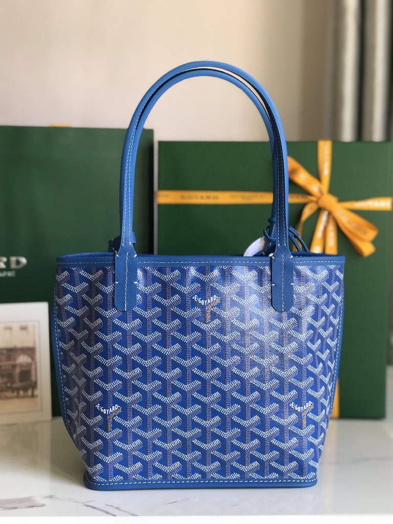 Goyard Anjou Mini Tote Bag, GY020660 Blue