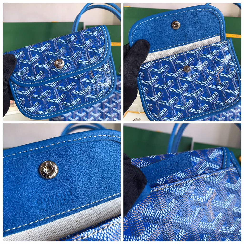 Goyard Anjou Mini Tote Bag, GY020660 Blue
