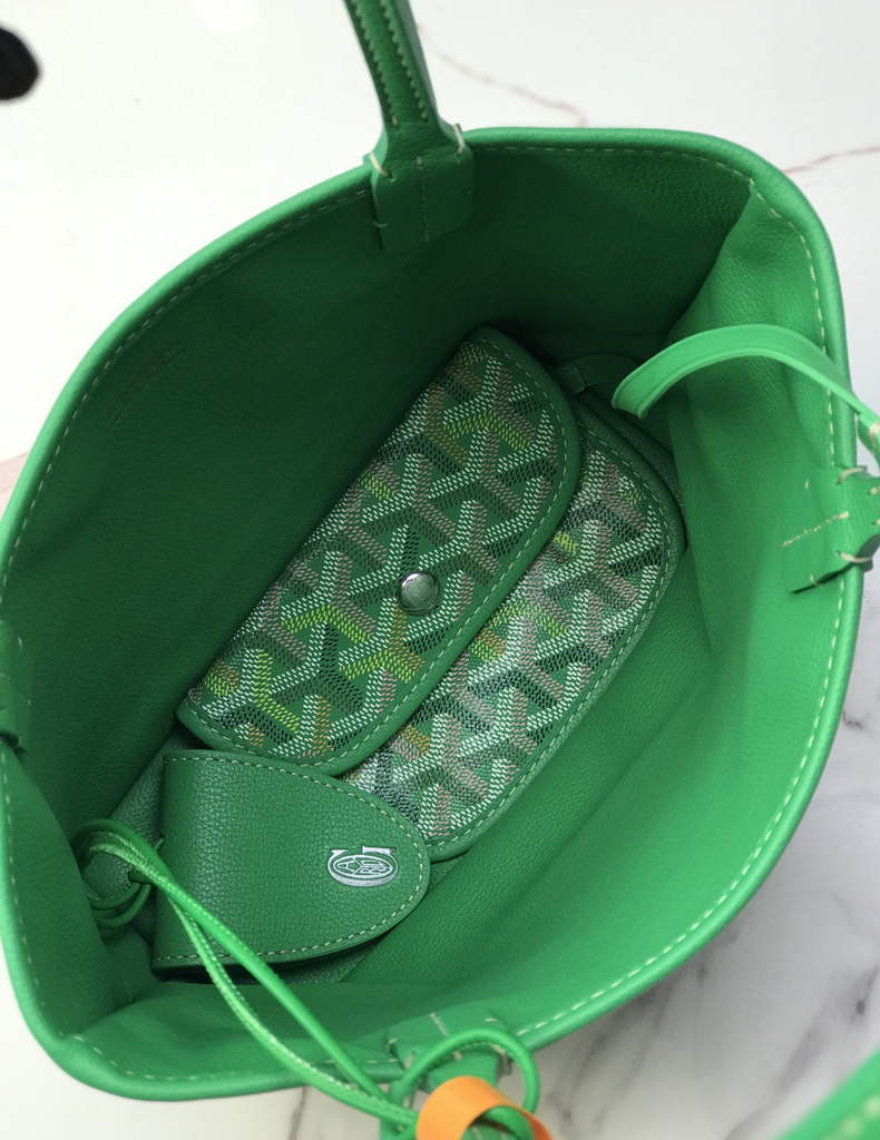Goyard Anjou Mini Tote Bag, GY020660 Leather Green