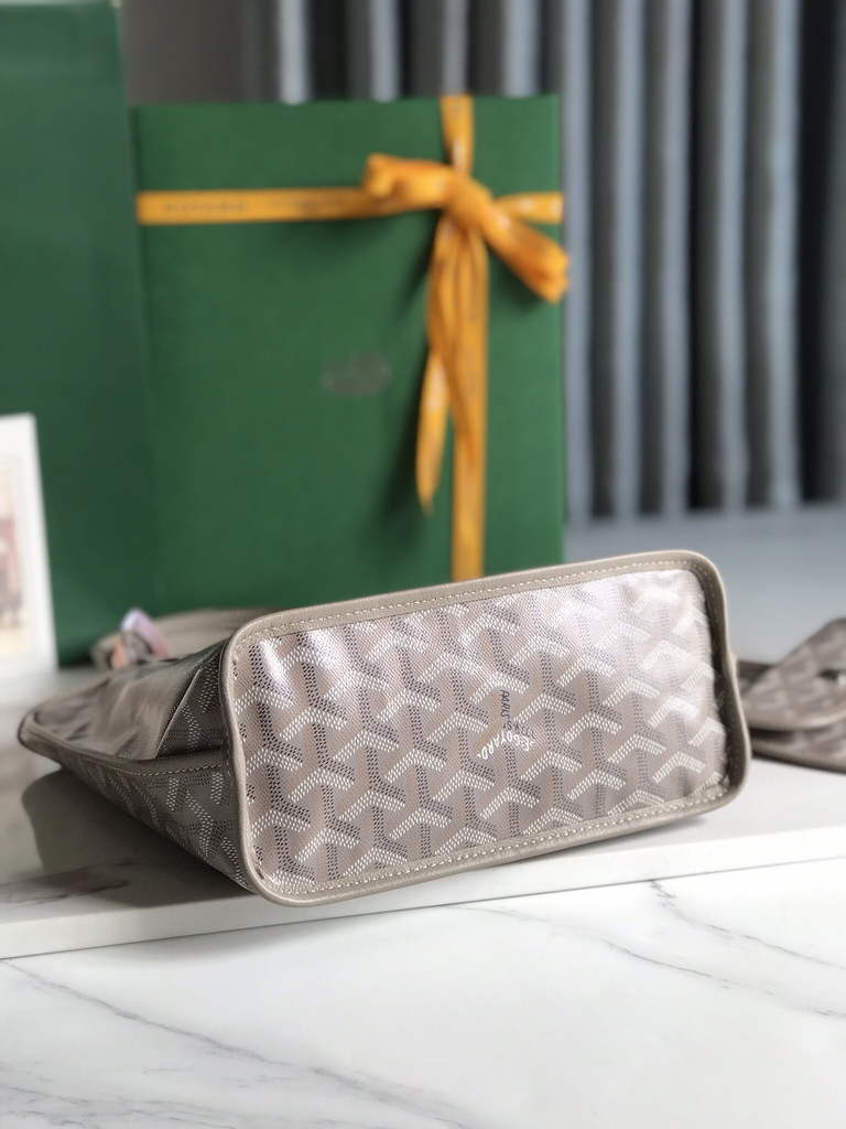 Goyard Anjou Mini Tote Bag, GY020660 Leather Gray