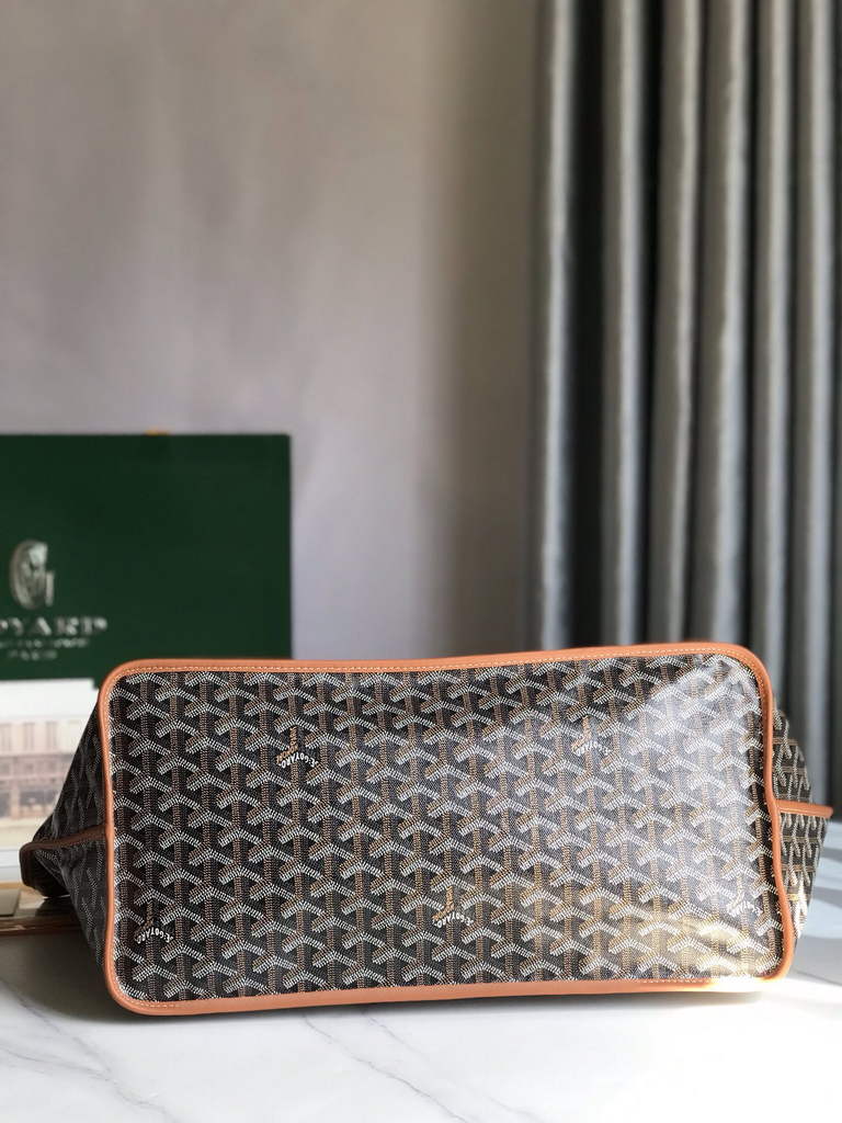 Goyard Anjou GM Tote Bag, GY020661 Leather Brown