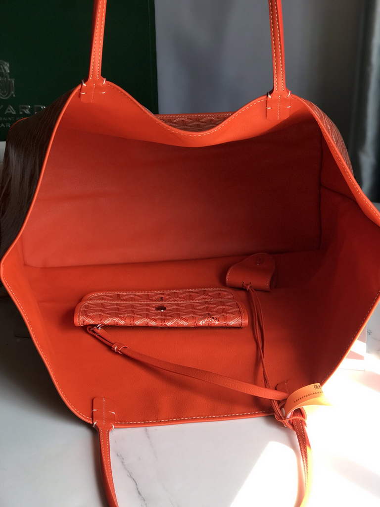Goyard Anjou GM Tote Bag, GY020661 Leather Orange
