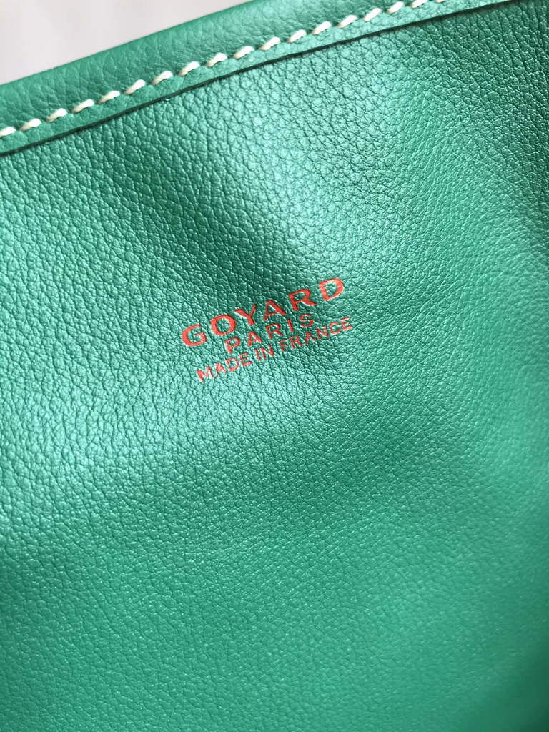 Goyard Anjou GM Tote Bag, GY020661 Leather Green