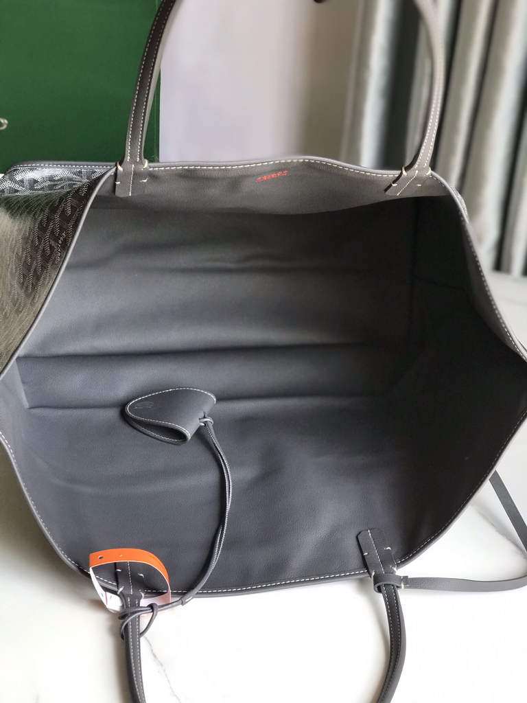 Goyard Anjou GM Tote Bag, GY020661 Leather Gray