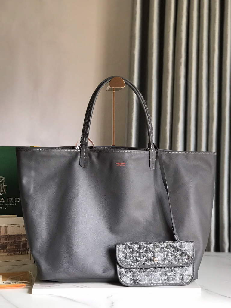 Goyard Anjou GM Tote Bag, GY020661 Leather Gray
