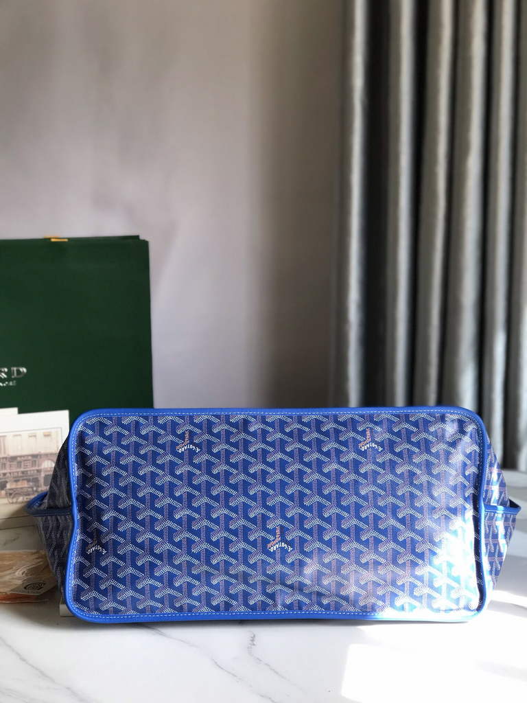 Goyard Anjou GM Tote Bag, GY020661 Leather Blue
