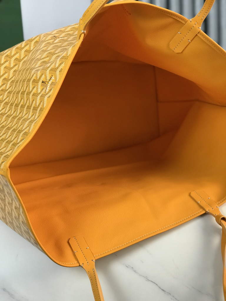 Goyard Anjou GM Tote Bag, GY020661 Leather Yellow