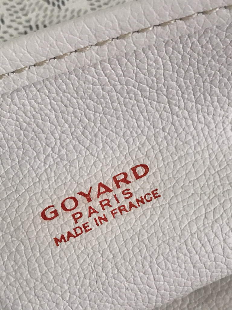 Goyard Anjou PM Tote Bag, GY020662 Leather White