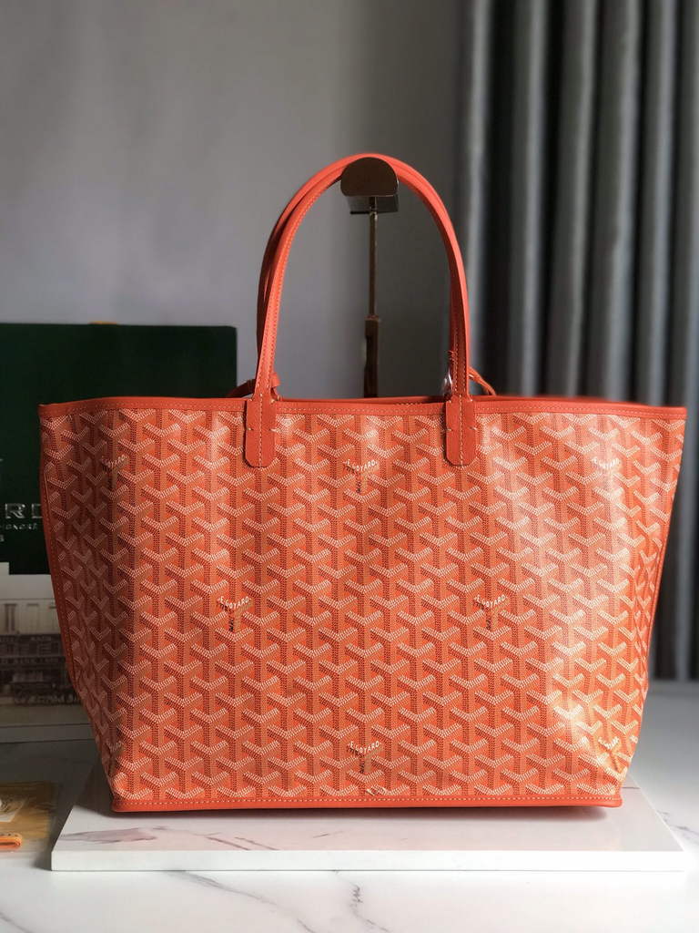Goyard Anjou PM Tote Bag, GY020662 Leather Orange