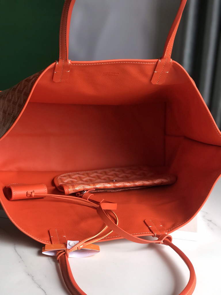 Goyard Anjou PM Tote Bag, GY020662 Leather Orange