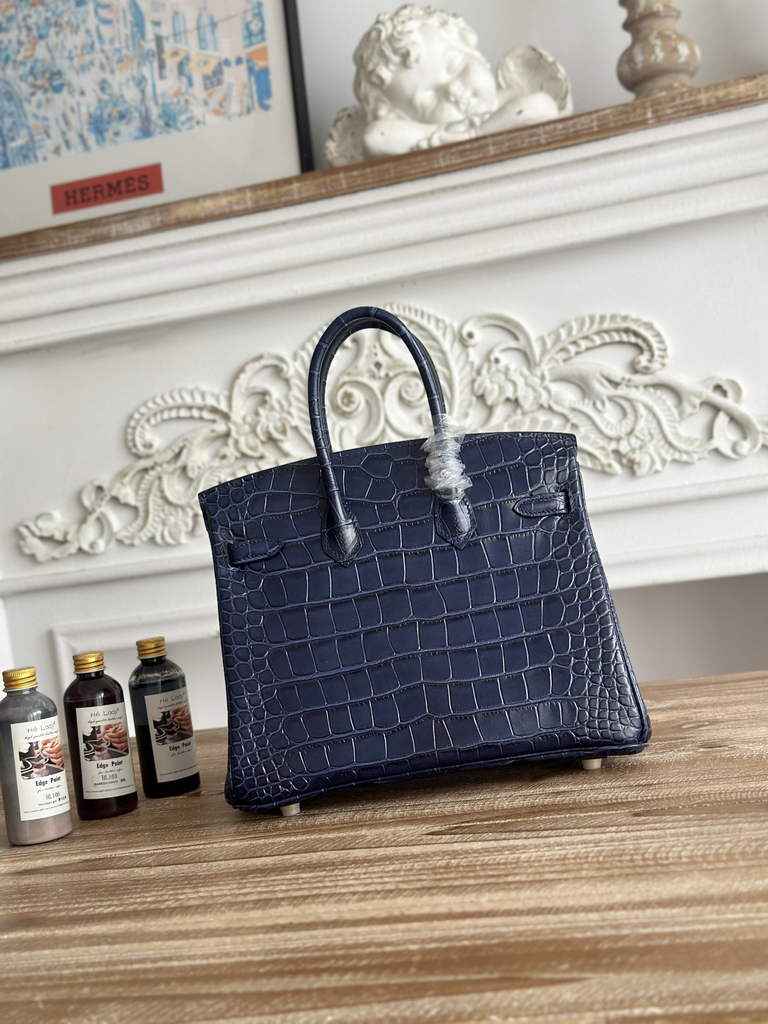 Hermès Birkin Bag 25 Calfskin Navy